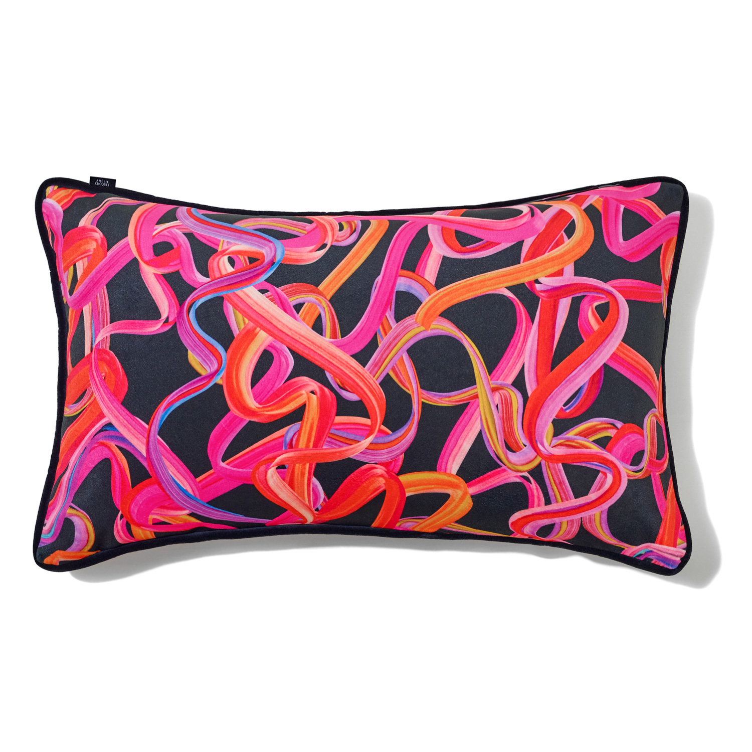 coussin rectangle en velours de la collection rubans